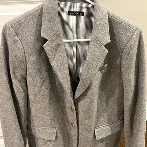 Never worn! EUC • J. Crew Mercantile • Grey Blazer with gold buttons • Size 14